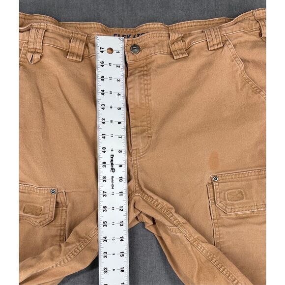 Duluth Flex Fire Hose Cargo Pants Mens 42x32 Brown Workwear Utility Pockets - Picture 4 of 11